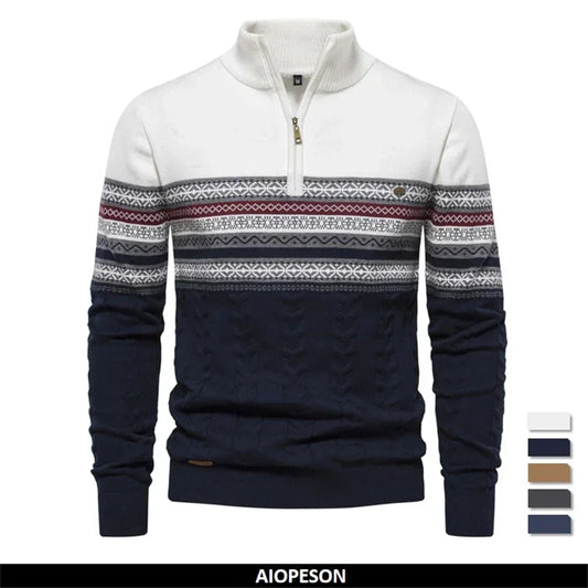 Lucas | Casual trui met etnisch patroon voor heren
